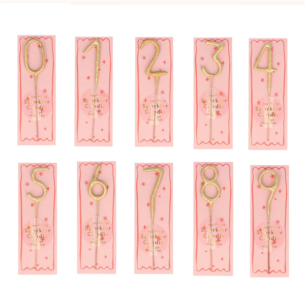 SPARKLER MINIS - GOLD NUMBER
