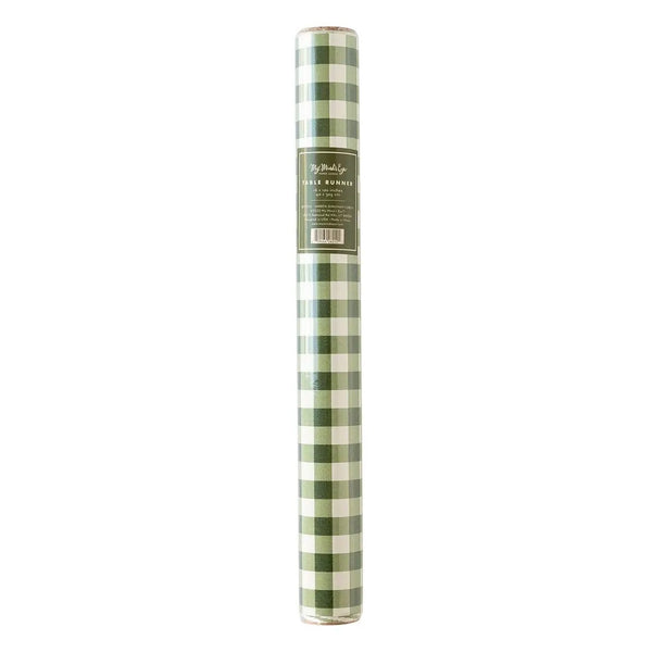 TABLERUNNER - GREEN GINGHAM