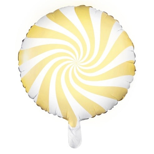 BALLOONS - CANDY & SWEETS SWIRL PASTEL YELLOW