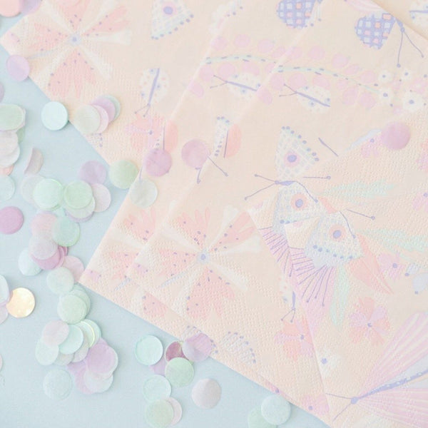 NAPKINS- LARGE DAYDREAM SOCIETY FLUTTER BUTTERFLY, Napkins, Daydream Society - Bon + Co. Party Studio