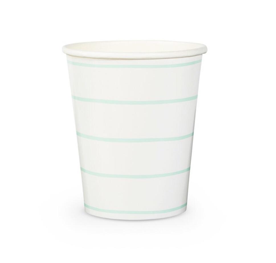 CUPS - DAYDREAM SOCIETY FRENCHIE STRIPES MINT, CUPS, Daydream Society - Bon + Co. Party Studio