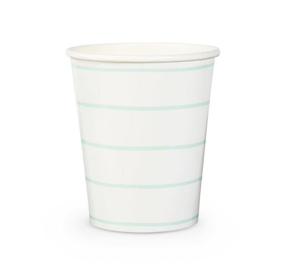 CUPS - DAYDREAM SOCIETY FRENCHIE STRIPES MINT, CUPS, Daydream Society - Bon + Co. Party Studio