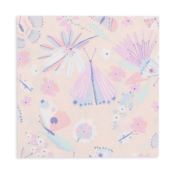 NAPKINS- LARGE DAYDREAM SOCIETY FLUTTER BUTTERFLY, Napkins, Daydream Society - Bon + Co. Party Studio