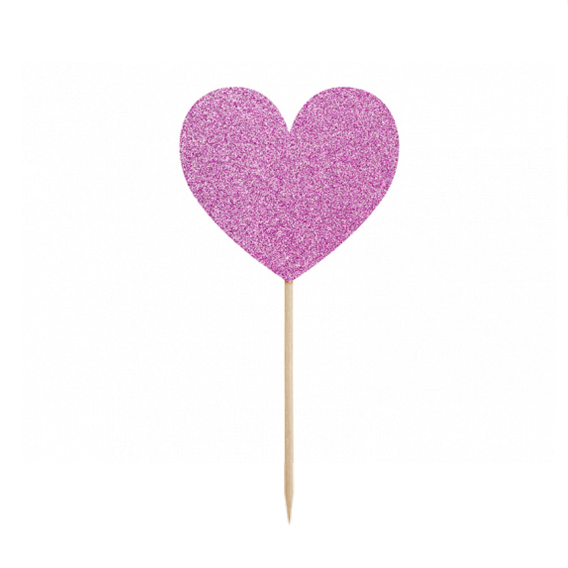 PARTY PICKS - GLITTER PINK HEARTS