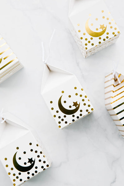 FAVOUR & TREAT BOXES - CRESCENT MOON & STARS
