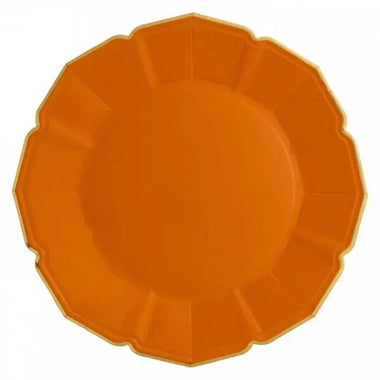 PLATES XL DINNER - ORANGE TERRACOTTA SCALLOPED