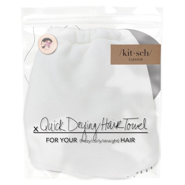 QUICK DRY HAIR TOWEL - ECO WHITE