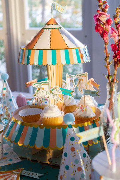 TREAT DISPLAY - FUN FAIR CAROUSEL CUPCAKE STAND
