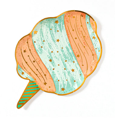 PLATES LARGE - SWEETS CIRCUS FUN FAIR COTTON CANDY