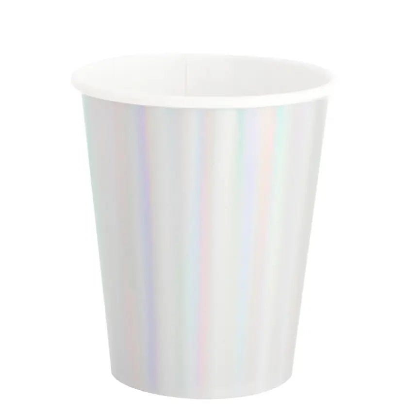 CUPS - HOLOGRAPHIC IRIDESCENT OH HAPPY DAY