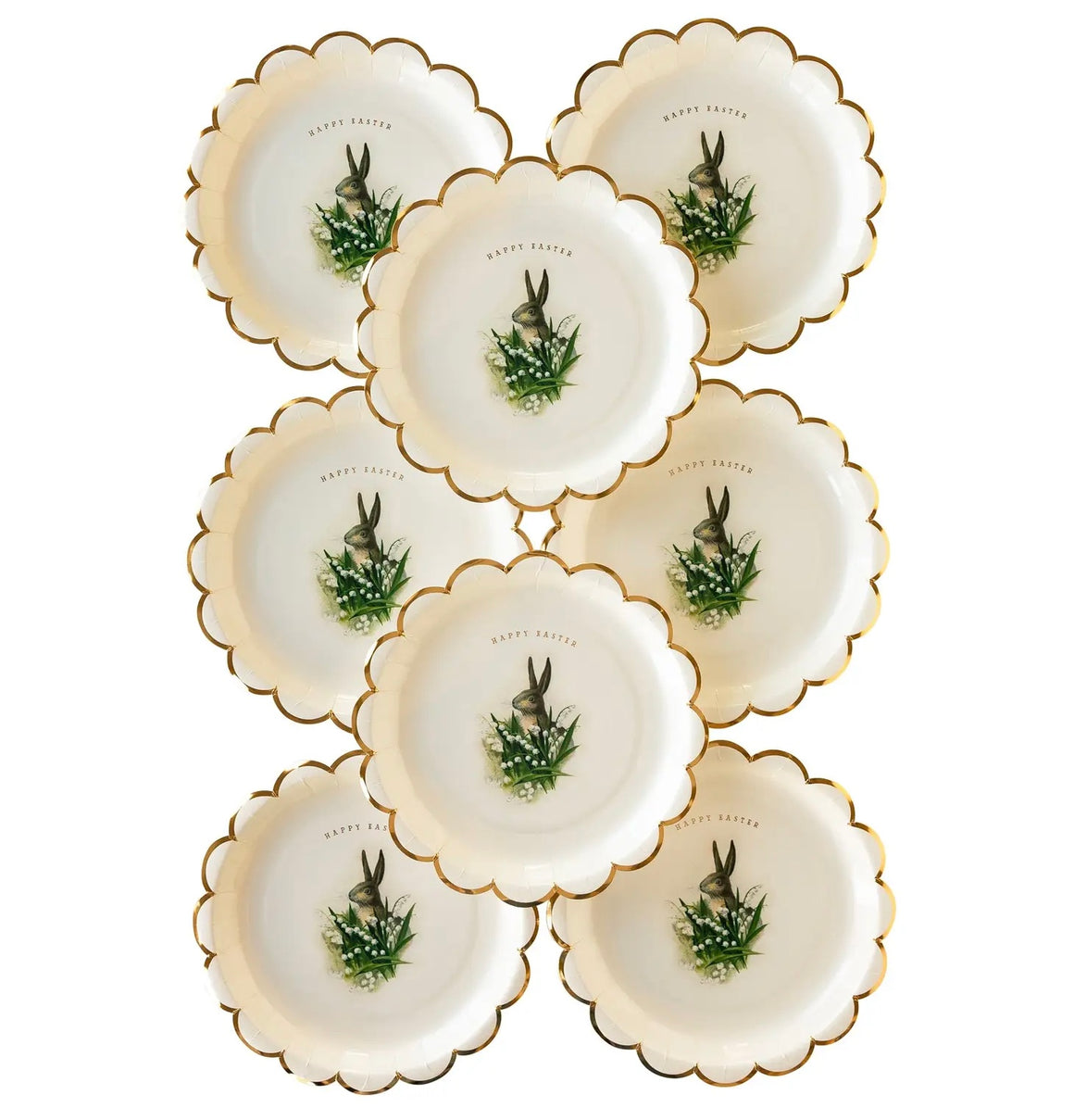 PLATES LARGE - EASTER VINTAGE SCALLOP