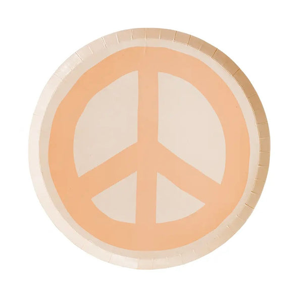 PLATES SMALL - GROOVY PEACE & LOVE PEACE SIGN
