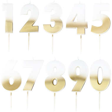 CANDLES - NUMBER CANDLE OMBRÉ GOLD
