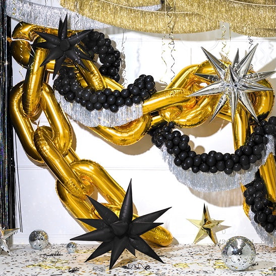 BALLOONS - STAR BURST BLACK