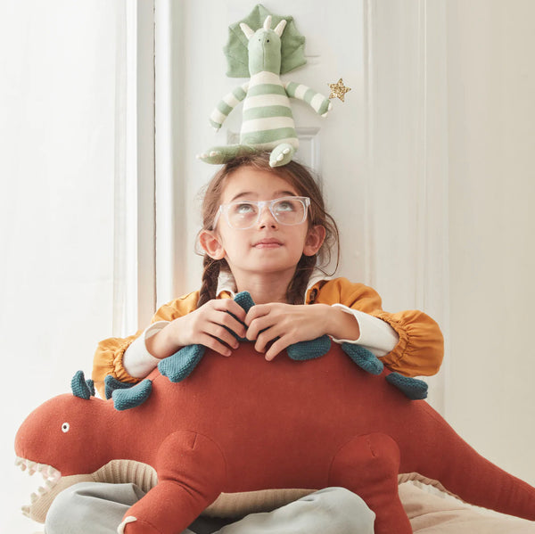 DOLLS + TOYS - MAX THE TRICERATOPS DINOSAUR ORGANIC COTTON BABY