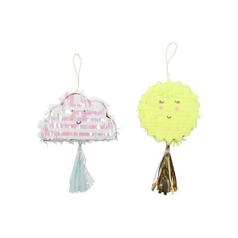 PINATAS - MINI 2 PACK SUN + CLOUD, mini pinatas, MERI MERI - Bon + Co. Party Studio