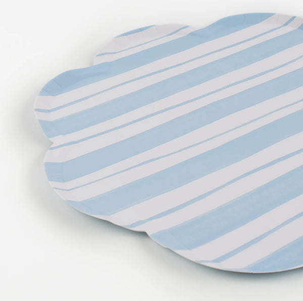 PLATES XL DINNER - PASTEL TICKING STRIPE