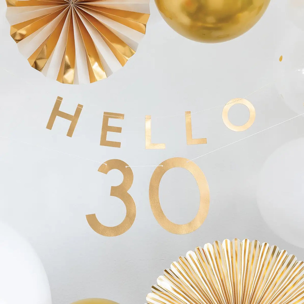 BANNER - GOLD HELLO NUMBER