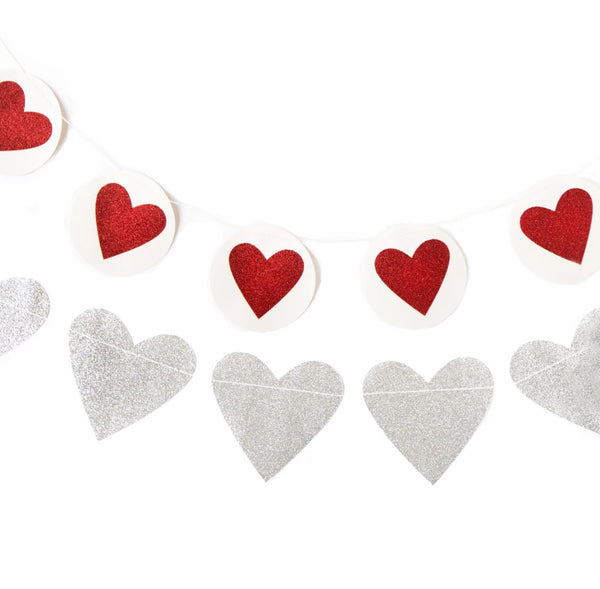 BANNER - VALENTINES HEART & CIRCLES SET