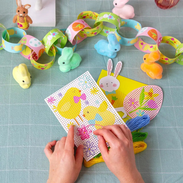 FLOCKED BUNNY - SMALL RAINBOW PASTEL SET