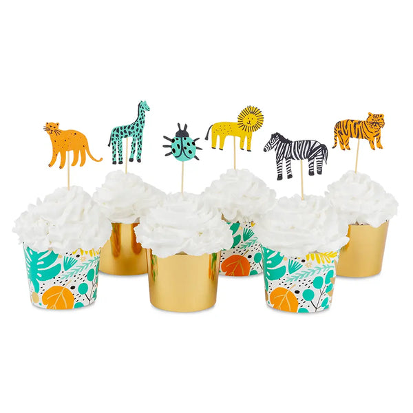CUPCAKE KIT - INTO THE WILD (Set of 24 cups & toppers)