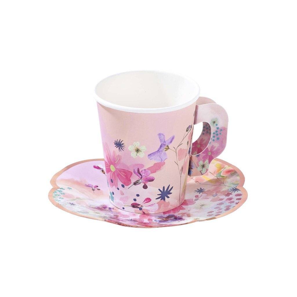 CUPS - BLOSSOM GIRLS TEACUP + SAUCER TALKING TABLES, CUPS, TALKING TABLES - Bon + Co. Party Studio