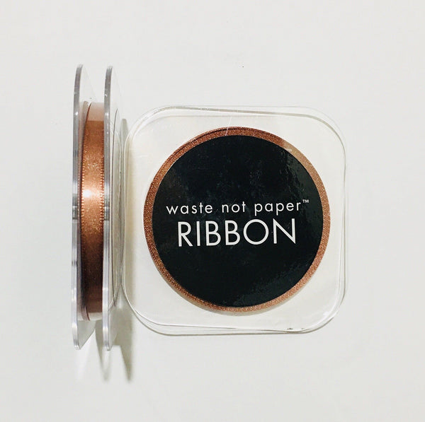 GIFT GIVING - RIBBON 1/4" ROSE GOLD, RIBBON, WASTE NOT PAPER - Bon + Co. Party Studio