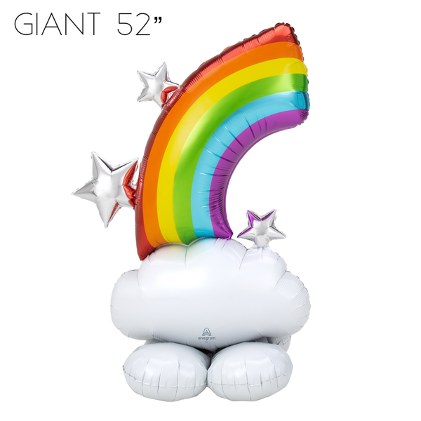 BALLOONS - RAINBOW AND CLOUDS WITH STARS GIANT AIRLOONZ