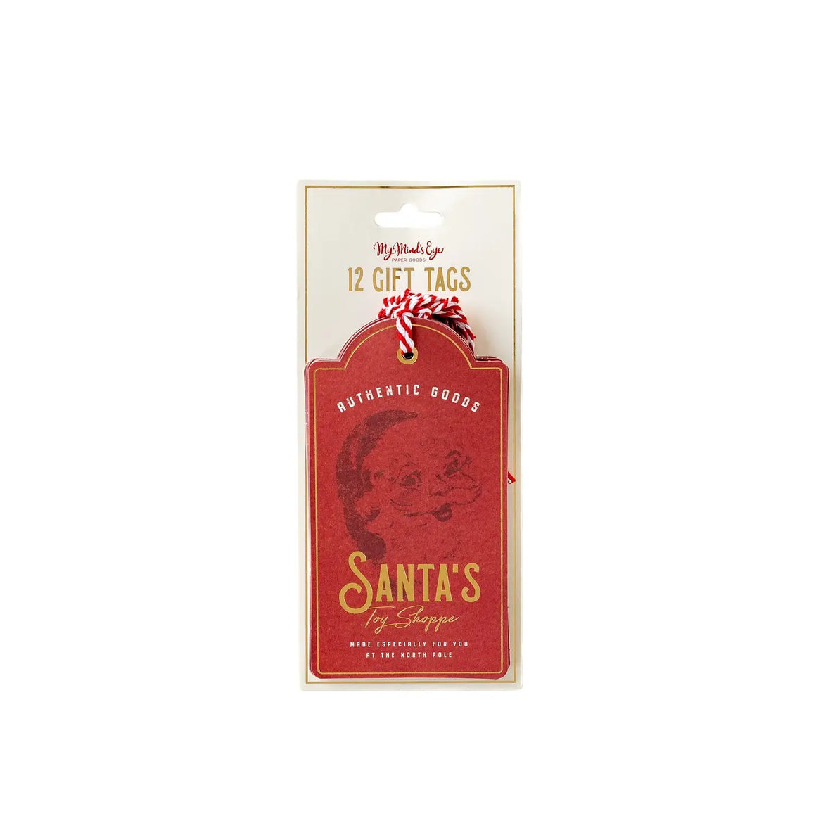 GIFT TAGS - SMILING SANTA OVERSIZED TAGS