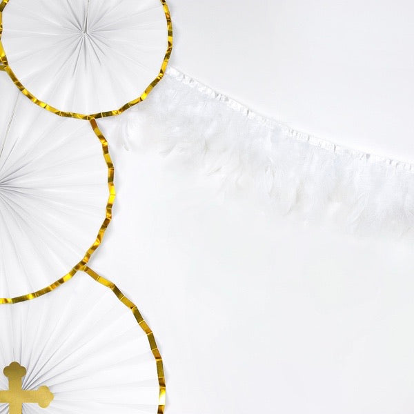 FEATHER GARLAND - WHITE