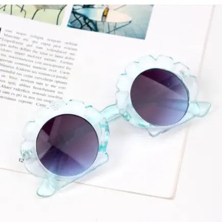 SUNGLASSES KIDS - RETRO SEASHELL SUNNIES CLEAR BLUE