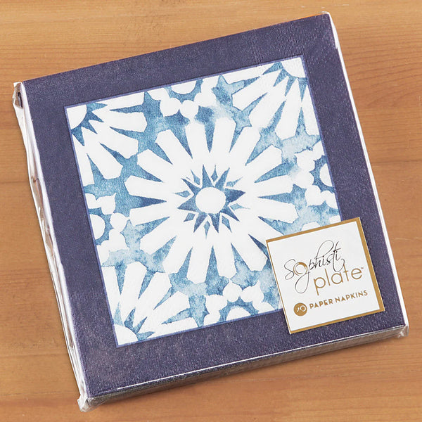 NAPKINS SMALL - BLUE INDIGO TILE