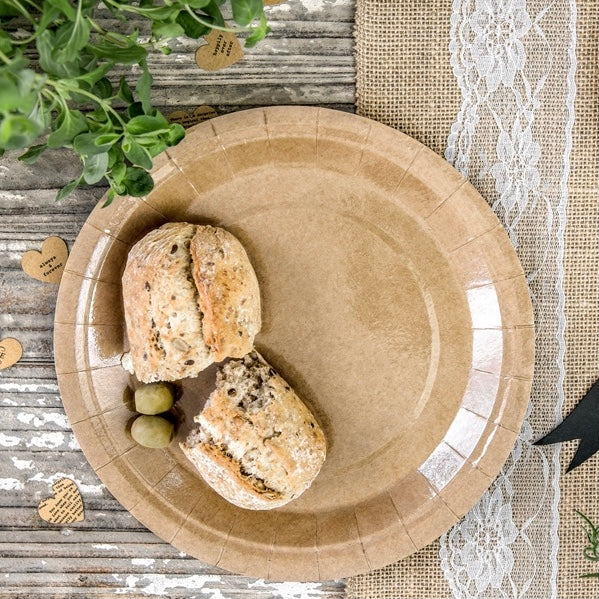 PLATES LARGE - BROWN KRAFT