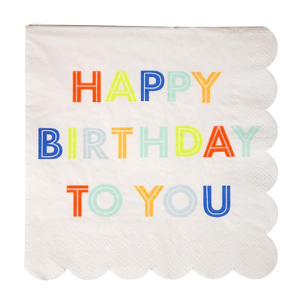NAPKINS LARGE - MIXED HAPPY BIRTHDAY TO YOU