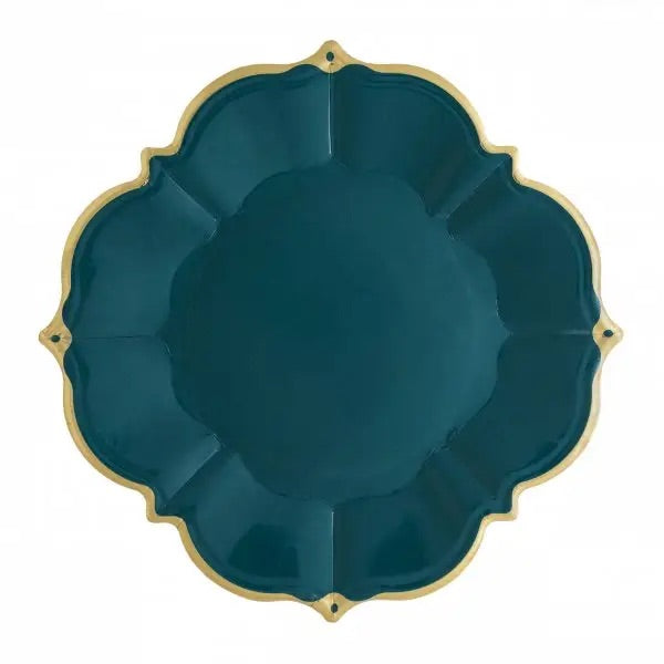 PLATES - LARGE LUNCHEON SCALLOPED EMERALD