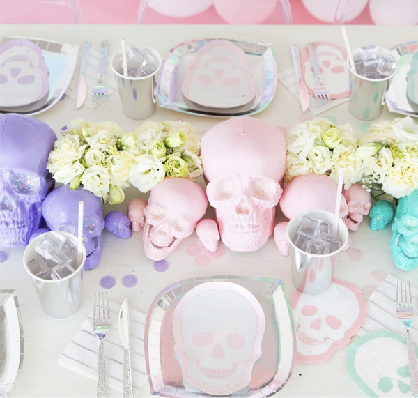 PLATES LARGE - HALLOWEEN PASTEL SKELETON