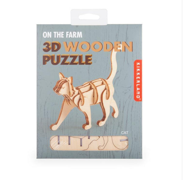 PUZZLE - 3D WOODEN CAT