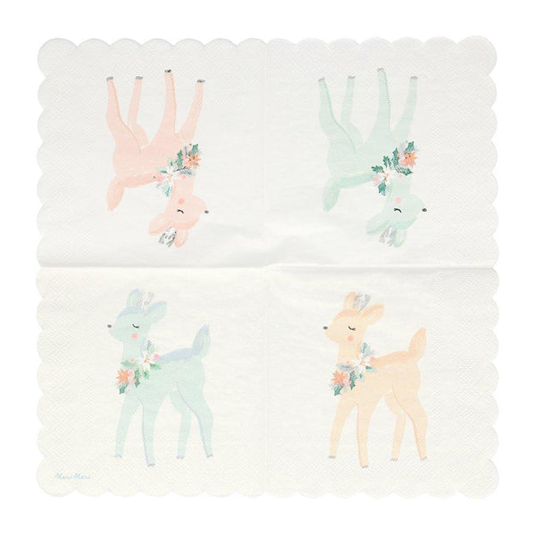 NAPKINS SMALL - ANIMAL DEER PASTEL MERI MERI