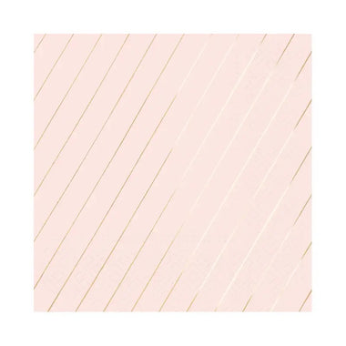 NAPKINS LARGE - PINK BLUSH ROSE GOLD STRIPE