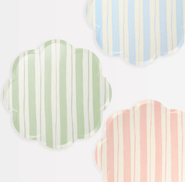 PLATES XL DINNER - PASTEL TICKING STRIPE