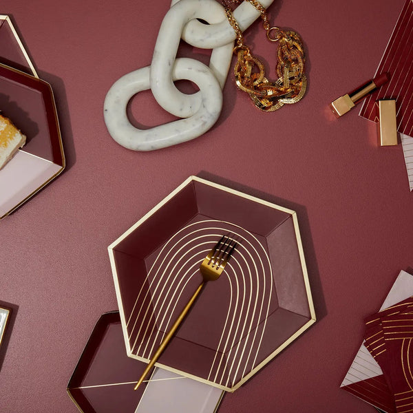 NAPKINS SMALL - BORDEAUX MAROON CHAINLINK