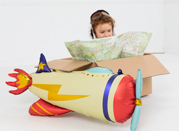 BALLOONS - VEHICLES VINTAGE AIRPLANE