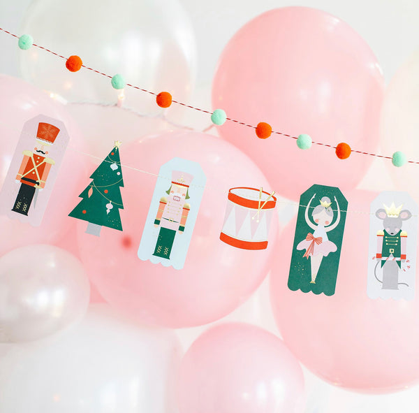 FELT BALL GARLAND - PENNANT NUTCRACKER