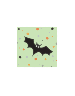 NAPKINS SMALL - ANIMAL BAT HALLOWEEN GLOW IN THE DARK