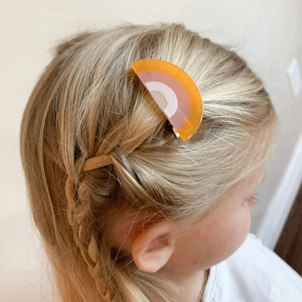 HAIR CLIPS - BOHO RAINBOW BARRETTE ACRYLIC
