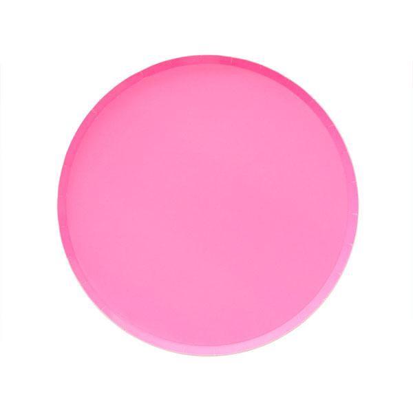 PLATES - SMALL NEON ROSE PINK OH HAPPY DAY, PLATES, Oh happy day - Bon + Co. Party Studio