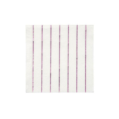 NAPKINS SMALL - PINK METALLIC STRIPE