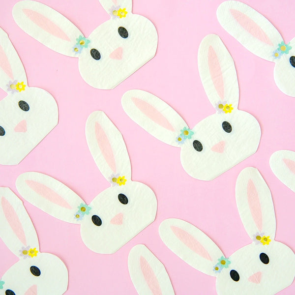 NAPKINS SMALL - ANIMAL BUNNY EASTER FLORAL