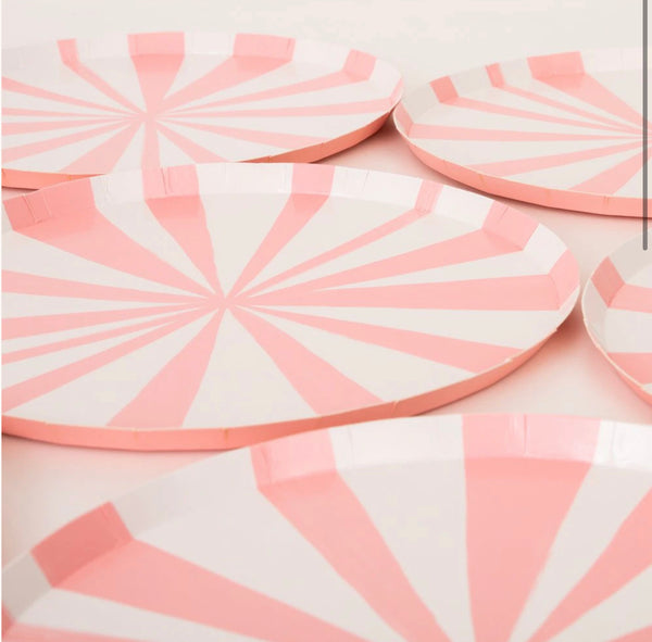 PLATES SMALL - PINK STRIPE
