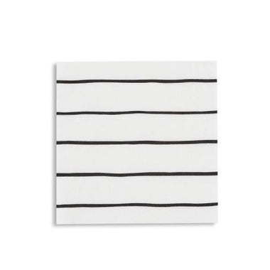 NAPKINS - COCKTAIL DAYDREAM SOCIETY FRENCHIE STRIPES INK, NAPKINS, Daydream Society - Bon + Co. Party Studio